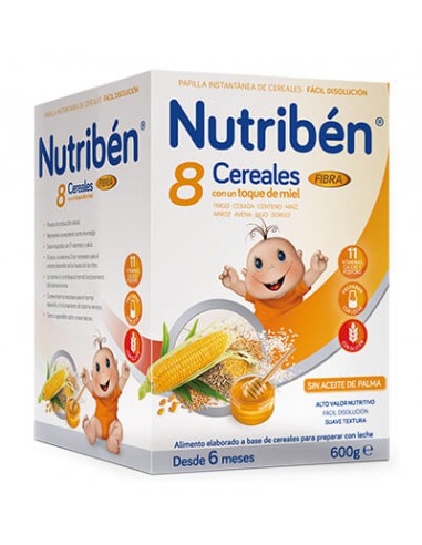 NUTRIBEN 8 CEREALES MIEL Y FIBRA 600 G