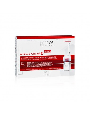 DERCOS AMINEXIL CLINICAL 5 MUJER 6 ML 21 MONODOS